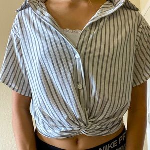 Crop button up